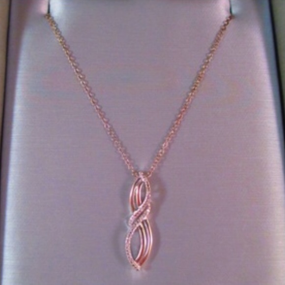 ❌SOLD EB❌ Diamond Accent Infinity Sterling Silver Necklace - Picture 5 of 5